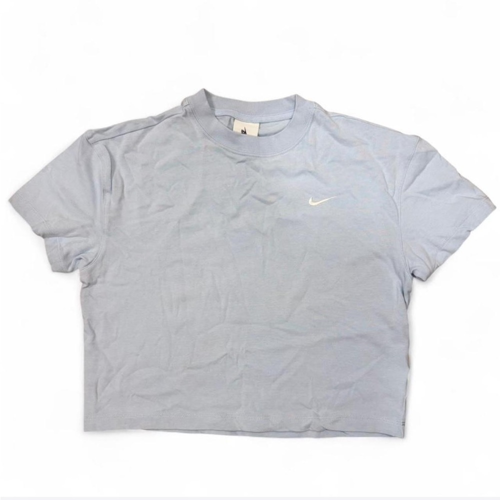 Nike baby blue cropped tee